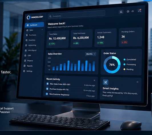 INNOVA ERP dashboard